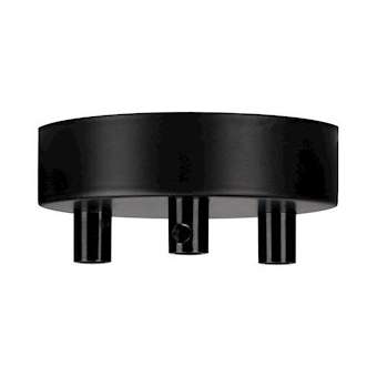 Rosace Métal Noir Multi-Câble 3|Bailey-BIY140914