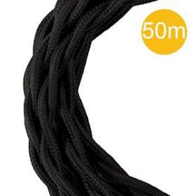 Cordon Textile Torsadé 2C 50M Noir|Bailey-BIY140319