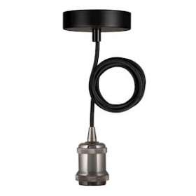 Suspension Oslo E27 Noir 1.5M 2C Noir|Bailey-BIY141468