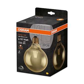 OSRAM LED DIM 1906 GLOB55 FIL GOLD E27 6,5W 725lm|Ledvance-OSR808997