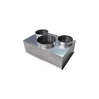 Plénum acier isolé piquages arrières 600x400 mm|Baillindustrie-BLLPLACI-AR-ISO600X400