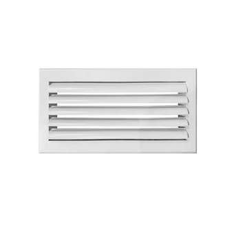 Grille de soufflage lames courbes aluminium blanc mate 400 x 200 mm|Baillindustrie-BLLLC400X200