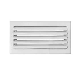 Grille de soufflage lames courbes aluminium blanc mate 400 x 200 mm|Baillindustrie-BLLLC400X200