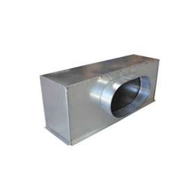 Plénum acier grille de soufflage 500 x150 mm (sortie latérale)|Baillindustrie-BLLPLSACI500X150
