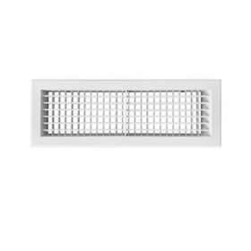 Grille de soufflage double déflexion aluminium blanc mate 500 x 150 mm|Baillindustrie-BLLDD500X150