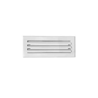 Grille de soufflage lames courbes aluminium blanc mate 300 x 100 mm|Baillindustrie-BLLLC300X100