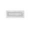 Grille de soufflage lames courbes aluminium blanc mate 300 x 100 mm