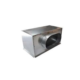 Plénum acier grille de soufflage 400 x200 mm (sortie latérale)|Baillindustrie-BLLPLSACI400X200