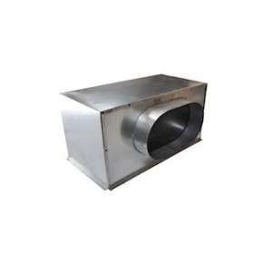 Plénum acier grille de soufflage 400 x200 mm (sortie latérale)|Baillindustrie-BLLPLSACI400X200