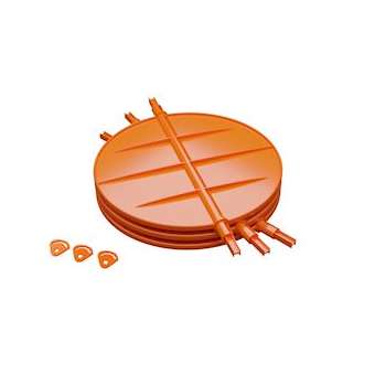 Lot de 3 volets de réglage de débit d'air diamètre 250 mm|Baillindustrie-BLLVRD3S