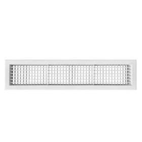Grille de soufflage double déflexion aluminium blanc mate 800 x 200 mm|Baillindustrie-BLLDD800X200