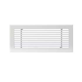 Grille de soufflage linéaire de 400x150 mm en aluminium blanc mate|Baillindustrie-BLLGSL400X150