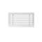 Grille de soufflage linéaire de 300x150 mm en aluminium blanc mate