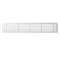 Grille de soufflage linéaire de 800x150 mm en aluminium blanc mate