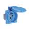 Socle domestique 38X38 250V 10/16A 2P+T bleu IP44