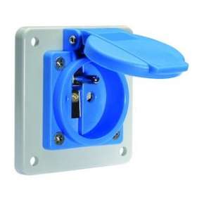 Socle domestique 60X60 250V 10/16A 2P+T bleu gris IP44|Bals-BA171121