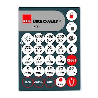 IR -BL Télécommande à infrarouge pour détecteurs de mouvement de plafond BL|Beg-BE493055