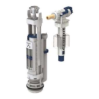 Mécanisme chasse complet Geberit type 290-380 DT ali lat 3/8' laiton: Chr bri|Geberit-GBR283.307.21.2