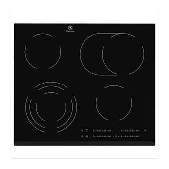 série 300 table vitroceramique 4 foyers Hi-light 4 minuteurs Fonction Stop & Go|Electrolux encastrable-A6TEHF6547FOK