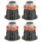 Lot de 4 pieds receveur de douche, CRICABAC, hauteur réglable 82/140 mm,D 106 m