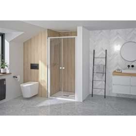 Supra 2 Portes Pivotantes 80 Blanc Transparent|Blanc aqua production-BL5PA1530BTN