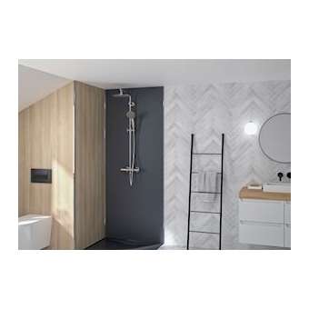 Colonne Aquatica chromée ronde thermostatique|Blanc aqua production-BL5CD365