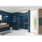 Smart Express Porte Coulissante 90X190 Cm Profile Chrome Verre Transparent|Blanc aqua production-BL5PA1910CTNE