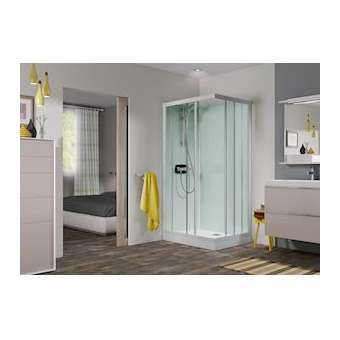 Cabine Kineprime 100X80 Coulissant Bas Transparent Th|Blanc aqua production-BL5CA570TTN