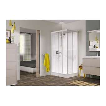 Cabine Kineprime Glass 100X80 Coulissant Bas Thermo|Blanc aqua production-BL5CA703TTN