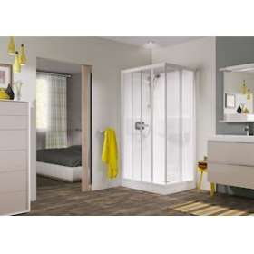 Cabine Kineprime Glass 100X80 Coulissant Bas Thermo|Blanc aqua production-BL5CA703TTN