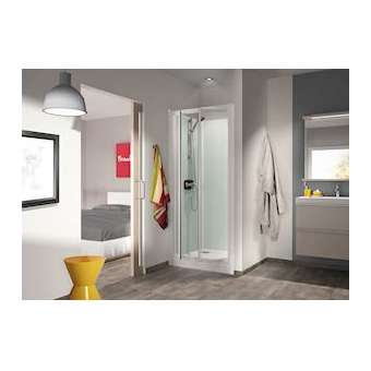 Cabine Kineprime Glass 100X80 Pivotant Haut Meca|Blanc aqua production-BL5CA733MTN