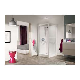 Cabine Kineprime 80 Pivotant Bas Transparent Th|Blanc aqua production-BL5CA540TTN