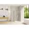 Smart Design porte pivotante angle sans seuil 90 profilé blanc verre transparent