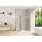 Smart Design porte pvt angle sans seuil 90 profilé chromé verre transparent