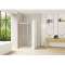 Smart Design 3 volets coulissants 100 profilé chromé verre transparent g