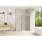 Smart Design accès d'angle coulissant 70 profilé blanc verre transparent d