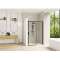 Smart Design coulissante sans seuil 100 profilé noir verre transparent d