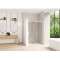 Smart Design coulissante sans seuil 110 profilé blanc verre transparent d