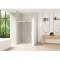Smart Design coulissante sans seuil 110 profilé blanc verre transparent g