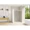 Smart Design coulissante sans seuil 110 profilé chromé verre transparent d
