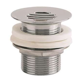 Bonde lavabo laiton chromé, écoulement libre, à grille, h 60 mm, serrage 1/35 mm|Valentin-VA212150000000