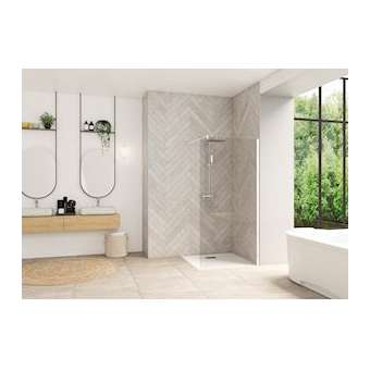 Smart Design solo 90 profilé blanc verre transparent|Blanc aqua production-BL5PA90304BTNE