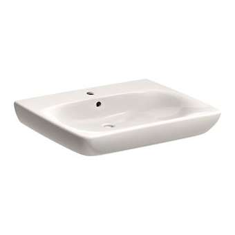 Lavabo Geberit Renova Comfort, adapté PMR, 65x55cm, avc trop-plein, Blc|Geberit-GBR258565000