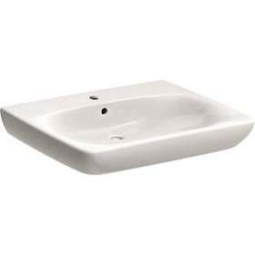 Lavabo Geberit Renova Comfort, adapté PMR, 65x55cm, avc trop-plein, Blc|Geberit-GBR258565000
