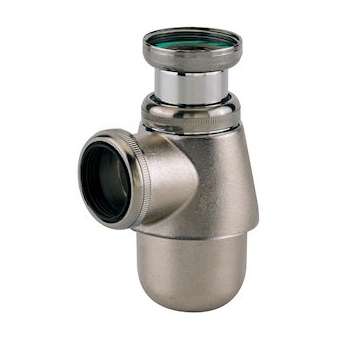 Siphon lavabo/bidet laiton mat, réglable 35/90 mm, sortie D32, débit 42 l/mn|Valentin-VA214130000800