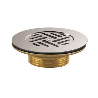 Bonde laiton évier D60 mm, grille inox D85 mm, serrage 0/55 mm, NF|Valentin-VA235110000000