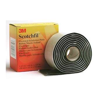 3M Scotchfil Ruban élastomère autosoudable isolant Noir 1,5m x 38mm avec liner|3M france-TRM80000