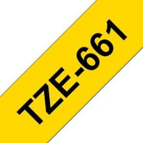 Ruban TZe661, 36mm Noir sur fond Jaune, Laminé, 8M|Brother france-BRTTZE661