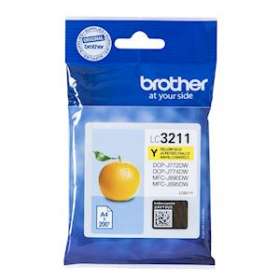 Cartouche d'encre jaune d'une capacité de 200 pages|Brother france-BRTLC3211Y