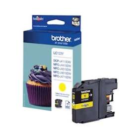 Cartouche d'encre jaune pour DCP-J4110DW/MFC-J4510DW/MFC-J4410DW/MFC-J46|Brother france-BRTLC123Y